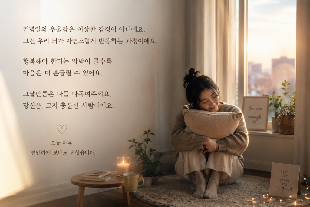 기념일 우울감은 뇌의 자연스러운 반응입니다